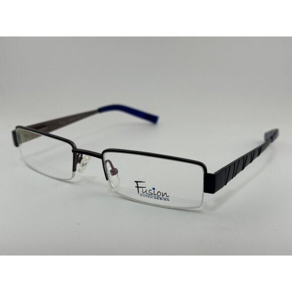 Fusion - 50-19-135 F196 COL. 2  Striped Rectangle Glasses Frames - Picture 1 of 8